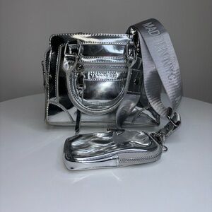 Silver Women's Bag Set